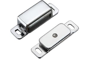 CHIVROSE LTD Quality Heavy Duty Magnetic Catch with 6kg Pull Rating + Screws (Polished Chrome)
