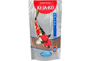 KI-JA-KO Color - Nourriture pour carpes koï 1 kg / 3 mm. Nourriture enrichi en astaxanthine et en Paprika pour Intensifier la Couleur et Soutenir la Pigmentation Naturelle des carpes koï.