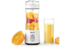 Mulli Personal Blender,USB-C Rechargeable Ice Crusher,Pro-Grade Travel Blender for Gym Camping Baby Food,BPA-Free with Flip-Top Lid