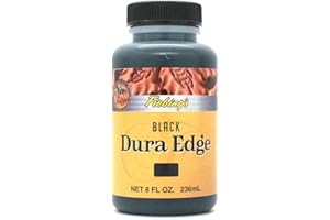 FIEBING'S Fiebing de Dura Edge Premium Edge Acabado – 8 onzas – Negro, 8 onzas