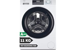 Haier I-Pro Series 1 HW110-BP14929A-S Lavadora Carga Frontal 11KG, Función Vapor, 15 Programas, Antibacterias, Motor Inverter, Display Digital, 1400 RPM, Inicio Diferido, Detector de KG, Blanco
