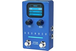 FLAMMA FF02 Drum Machine Guitar Pedal - 121 Drum Grooves, 11 Music Genres, Tap Tempo, Customizable Rhythms, Stereo I/O for Live & Studio Use