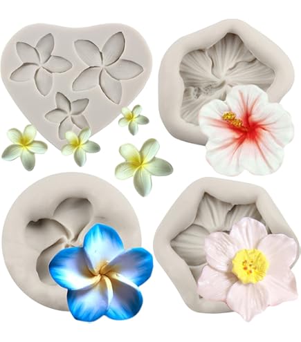 Moules Fondant Bébé RFGHAC - 4 Formes Pieds/Mains En Silicone Alimentaire