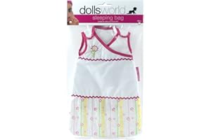 DOLLS WORLD DOLLSWORLD from Peterkin | Doll's Sleeping Bag | Sleeping bag with velcro fastening, suitable for dolls up to 41cm (16") | Dolls & Accessories | Ages 3+