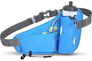 TRUESKL RIÑONERAS Hombre/BANDOLERAS Hombre - RIÑONERA Mujer - Riñonera Negra Impermeable con Soporte Botella Agua - Mochila Senderismo - Riñonera Running - Bolso Hombre/Bolso riñonera Mujer (Azul)