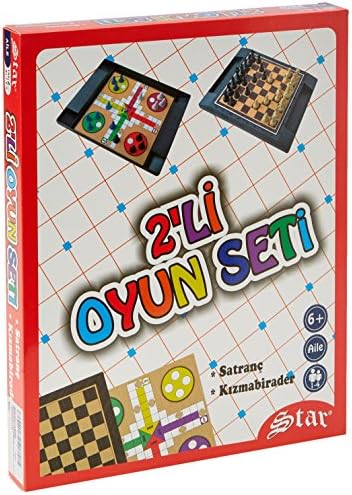 Staroyun Staroyun1060094 24 x 30 x 3 cm 2 In 1 Set Chess Ludo