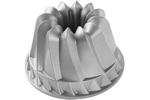 NORDIC WARE Nordicware forma do pieczenia babeczek, odlew aluminiowy, srebrna, 22,9 x 22,9 x 13,5 cm