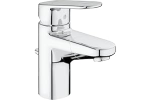 GROHE Mitigeur lavabo de salle de bains Europlus, avec douchette extractible et tirette, chromé, 33155002 (Import Allemagne)
