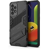 Microcase Samsung Galaxy A73 5G Matrix Serisi Armor Standlı Perfect Koruma Kılıf - Siyah