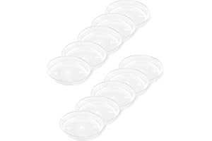 ‎GARRONDA Garronda Untersetzer Blumentopf Schwarz oder Transparent Topfuntersetzer Pflanzen GD-0026 (10 Stück Transparent, ⌀ 12cm H 1,8cm)