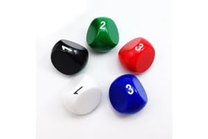 BESCON DICE Bescon Polyhedral Dice 3-Sided, 3 Sides Dice, 3 Sided Cube, 5 Assorted Opaque Color
