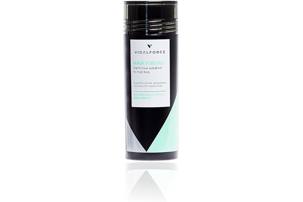 Poudre densifiante volumatrice pour cheveux - Calvitie, perte de cheveux & racines - Microfibres de kératine naturelle. Poudre capillaire Anti-Calvitie. Hair loss concealer I Châtain Foncé (30 gr) I