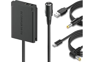 Mspalocell Zestaw atrap baterii NB-13L, zasilacz sieciowy ze złączem baterii kompatybilny z Canon SX740, G1 X Mark III, G5 SX720