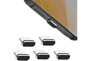 DAQIEPIN USB Typ C Staubschutz 5 Pack USB C Staubschutzstöpsel Schutzkappe Staubschutz mit Mini Tragetasche Typ C Staubstecker kompatibel für Samsung S20 OnePlus Nord 8 7T Pro Xiaomi 10 Schwarz