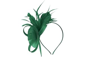 LONGRA Fascinator Hat for Women, Wedding Headbands Ladies Holiday Races Flower Mesh Ribbon Feathers Hairclips for Girls Fascinators for Weddings Hat Headwear Evening Tea Party Cocktail Prom Ladie