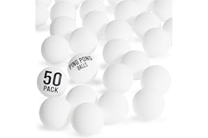 D-XAM White Ping Pong Balls 1 Star 40mm Official Size + Weight Professional ABS Table Tennis Ball for Training & Practice - Durable High Performance