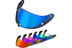 PSLER Visière de Casque pour EXO 520 1400 R1 Visière Teintée pour Scorpion EXO 391 520 1400 R1,Protection UV pour Moto Accessoires De Remplacement(Bleu Transparent)