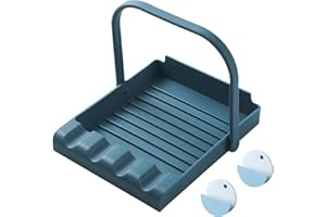 SAN CANNO Sancanno Poggiamestolo da Cucina, Porta del Coperchio di Pentole Porta Cucchiaio da Minestra in Silicone, Poggia Cucchiaio, Copri Pentola Supporto