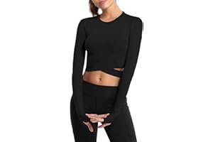 Dihope Femmes Sport Top Sexy T-Shirt Respirant Activewear Crop Top Gilet Vêtement Manches Courtes Casual Sportswear séchage Rapide Haut de Sport pour Sport Fitness Yoga Running Gym