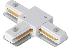 EDO - Système SEVA - Connecteur en T pour Rail de Plafond Blanc - Raccord en Forme de T d’Éclairage Monophasé - SEVA T Connector White, IP20 Éclairage sur Rail