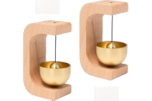 Bofanze 2 Campanelli in Legno Campanello Magnetico per Porta Campanello per Negozianti Campanello Casa in Legno Campanelli Decorativo per Caffetteria Negozio Giardino Cortile Ristorante Veranda Casa