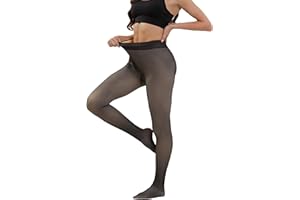 Merlvida Collant Polaire Femme Effet Transparent S-3XL - Collant Thermique Épais, Legging Chaud Femme Hiver - Collants à Taille Haute et Doublés Grande Taille