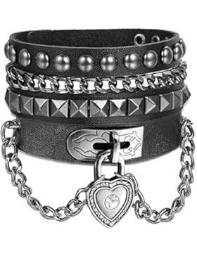 Stift Armband Punk Rock Multi Kreis Herz