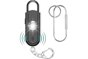 Naiicute Persönlicher Sirenen Schlüsselanhänger für Frauen, Taschenalarm mit LED Stroboskoplicht Taschenlampe Selbstverteidigung Schrillalarm für Kinder Senioren Notruf, Pfefferspray ko-Spray Ersatz