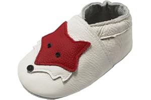 YIHAKIDS Bébé Filles Garçons Chaussures Cuir Souple Enfant Chaussons Cuir Doux Chaussures Premiers Pas