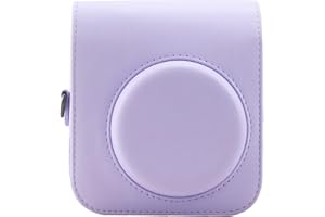 Frankmate Case for Fujifilm Instax Mini 12 Instant Camera - Premium Faux Leather Protective Travel Camera Case Cover with Removable Adjustable Straps