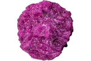 RJINGSHI Raw Ruby Crystal Stone Natural Rough Gemstone Unpolished Healing Crystal Specimen Spiritual for Polishing, Sanding, DIY, Decor, Reiki, Collection, Crafts (1.5-2 inches)