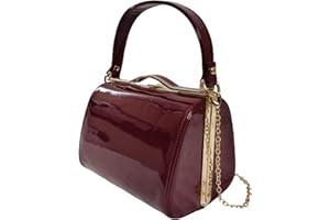 UShopUK Top Handle Patent Leather Cross Body Bridal Prom Wedding Evening Party Clutch Hand Bag