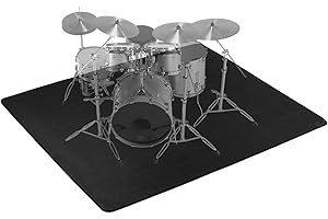 IBVIVIC Matte für Schlagzeug und Schlagzeug, rutschfest, schalldicht, professionelle Jazzmatte, für Bassdrum und andere Musikinstrumente, 120 x 160 cm