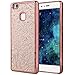 Produktbild P9 Lite Hülle, Baokai Luxus Bling Strass Glitzer Plating TPU Silikon Schutzhülle für Huawei P9 Lite Ultra Dünn Shinning Cover Handy Tasche Etui Protective Skin - Roségold