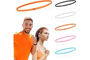 ZWZNBL 5 pezzi, fascia sportiva antiscivolo colorata, fascia sportiva, adatta per corsa, aerobica, basket, calcio, pallavolo, yoga, adulti e bambini