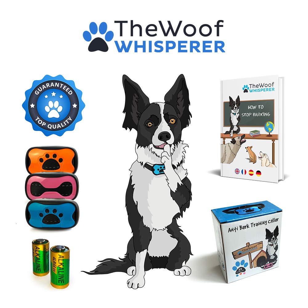 The Woof Whisperer Anti Bark Dog Collar Small Medium Large Dogs STOP