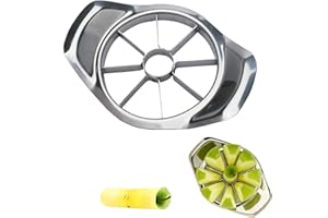 DGOSPSTIME Trancheuse De Pomme,Enleve Trognon Pomme,Acier Inoxydable Pomme,Vide Pommes Inox Couper Poires,Éplucheur de Pomme Fruit Core Slice Pomme De Terre, Poires Fruit Apple Cutter Corer Slicer