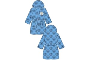 TDP TEXTILES Mens Official Man City Football Dressing Gown Manchester Hooded Fleece Bath Robe Sizes S-XL (Medium)