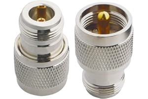 Boobrie Adaptador N Hembra a UHF PL259 Macho Conector Coaxial N Hembra a UHF Macho Conector RF de CB Radio para Walkie Talkie Antena Wi-Fi Telecom LMR Circuito Cerrado de Televisión