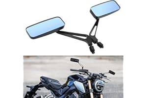MISS MOLY 8mm 10mm Motorcycle Rectangle Rearview Side Mirror Wing Side Mirror For Cruiser Scooter Chopper Touring Bobber