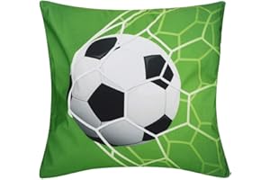 Cikonielf 2 poszewki na poduszkę na sofę, wzór piłki sportowej, poszewka na poduszkę na kanapę, poszewka na poduszkę do dekoracji domu (piłka nożna)