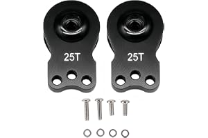 Alide 2 st aluminiumlegering 25T servosparare, 3 hål justerbar högmomentservohorn med skruvar för 1/8 1/10 fjärrstyrd bil båt
