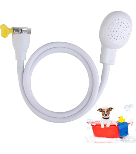Sink Sprayer Rubber Hose – Portable Shampoo Attachment For Faucet, Tub Spout Shower Spray For Washing Hair, Pets & Babies (1M / 39.4")