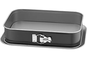 Original Kaiser Inspiration tortownica prostokątna, 36 x 24 cm, forma do pieczenia z płaskim dnem, tiramisu z powłoką zapobiegającą przywieraniu, zabezpieczona przed wyciekiem, prostokątna, czarna