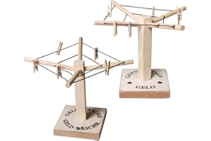 Kremers Schatzkiste Geld Wäschespinne - Kreative Geldgeschenke - Holz - Geburtstagsüberraschung