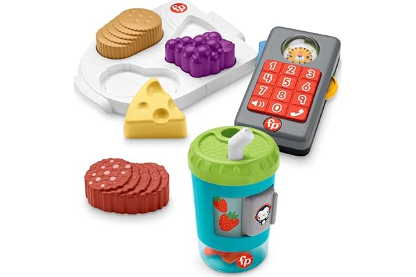 Fisher-Price coffret Je Fais Semblant, 3 jouets d’éveil et d'imitation pour bébé et tout-petit, spécial imagination, 12 mois et plus, HFJ95