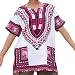 RaanPahMuang Brand Unisex Bright African White Dashiki Cotton Shirt #9