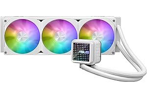 ASUS Prime LC 360 ARGB White, Dissipatore a Liquido All-In-One, Tre Ventole con Led ARGB e Illuminazione Aura, 40cm di Tubi, Compatible con Diverse Schede Madri Intel e AMD, Bianco