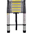 HENGMEI 3.2m Escalera telescópica de Aluminio Escalera Extensible Plegable Multipropósito Portátil