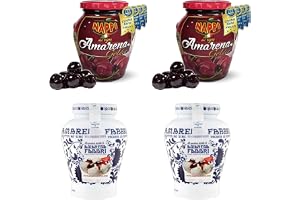 2x Fabbri Amarena-körsbär i sirap 600 g + 2x Nappi Amarena frukt och sirap körsbär 460 g